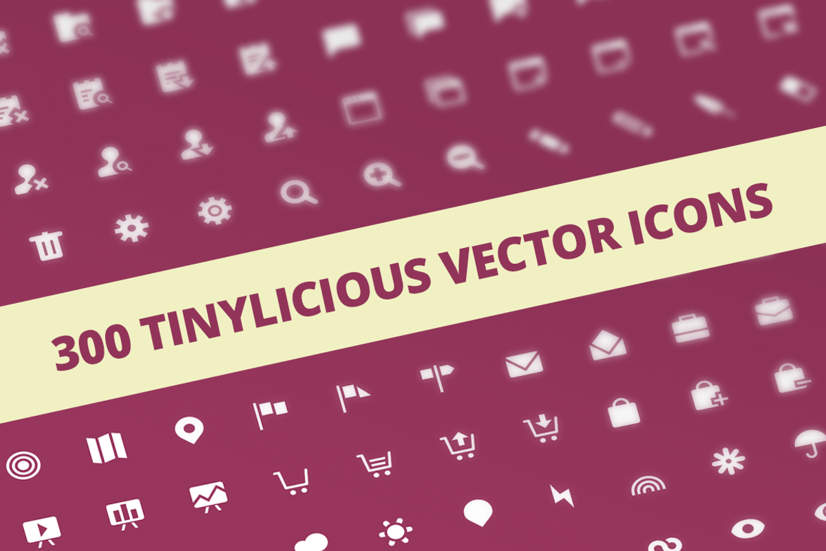 300 Tinylicious Vector Icons, an Icon by PixelBazaar (Photo 1 of 3)