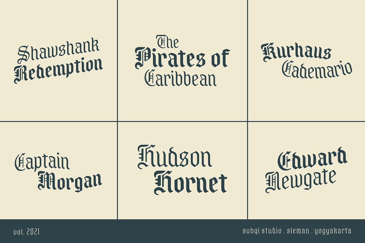 Royal Grande - Black Letter Family, a Blackletter Font by Subqi Std (Photo 4 of 7)