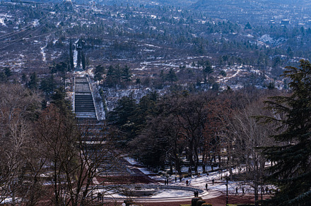 Famous Vake Park in the downtown of georgian capital city Tbilis