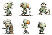 Quirky Funny Birds Clipart, an Illustration by DreamArtGraphic (Thumbnail 3 of 5)