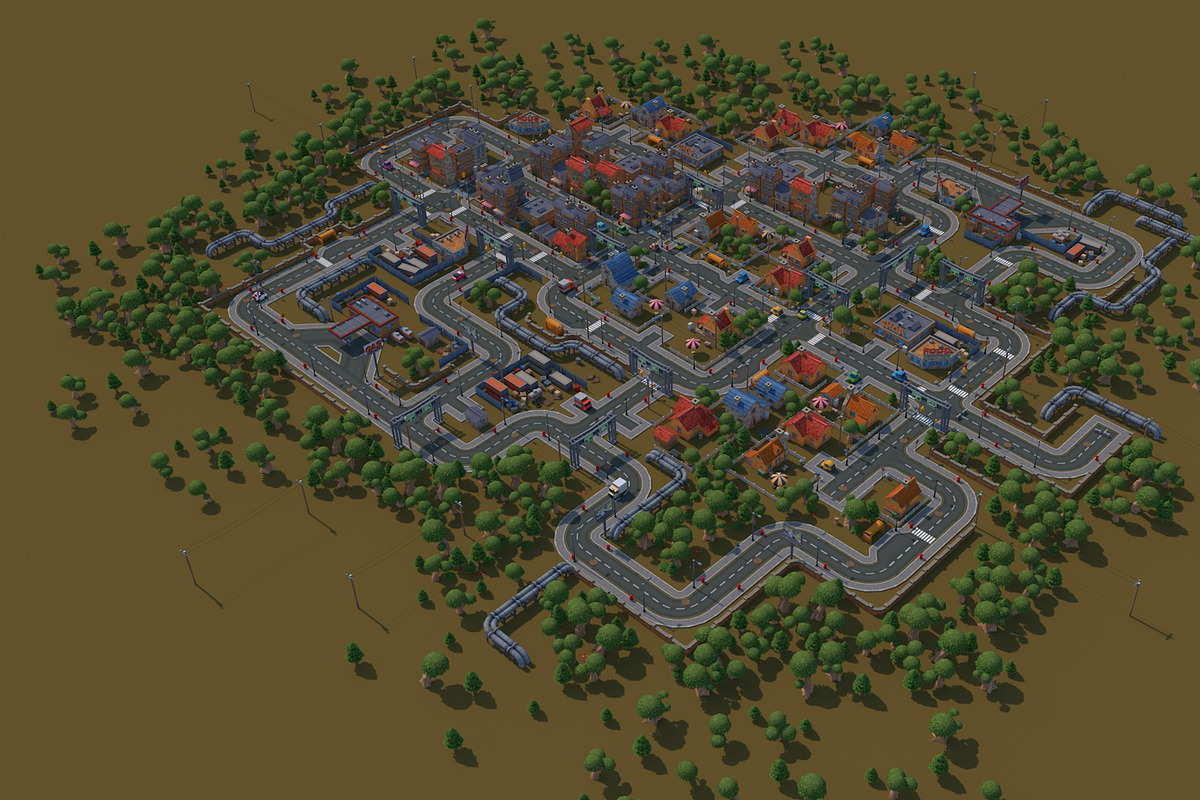 Low Poly Cartoon City Pack, an Architecture 3D Model by multimedia4ds (Photo 8 of 9)