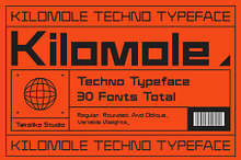 Kilomole-Techno Typeface
