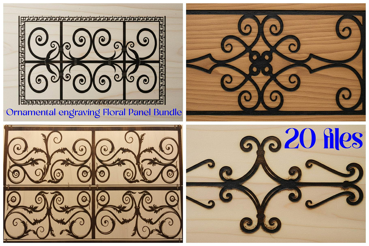 Ornamental Scroll Engraving Panel, a Decorative Illustration by Designer_Momina (Photo 1 of 20)