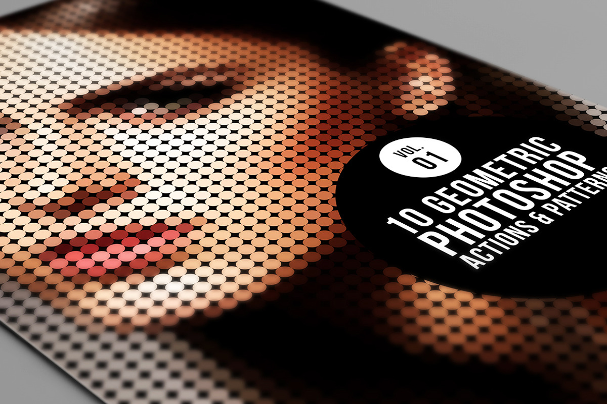 10 Geometric Photoshop Actions 01, an Action Add-On by MIIM (Photo 1 of 5)