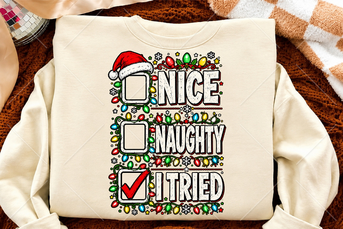 Once Nice Once Naughty Christmas PNG, a Seasonal Illustration by Canvas Craft (Photo 4 of 6)