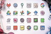Hand-drawn Social Media Icons, a Solid Icon by Good Stuff No Nonsense (Thumbnail 4 of 13)