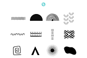 Boho Procreate Stamp Brushes, a Brush Add-On by Cate Shaner (Thumbnail 2 of 4)