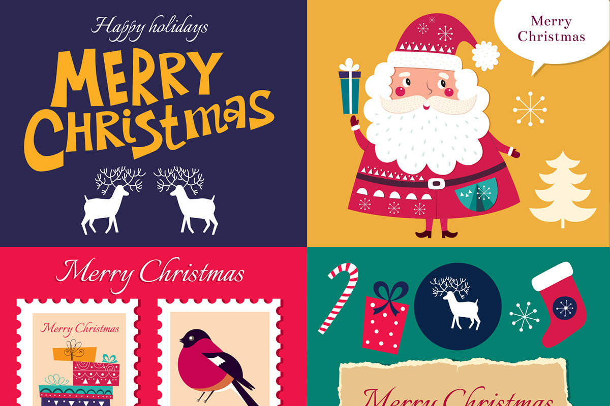 Christmas badges and cards, a Decorative Illustration by MoleskoStudio (Photo 3 of 4)
