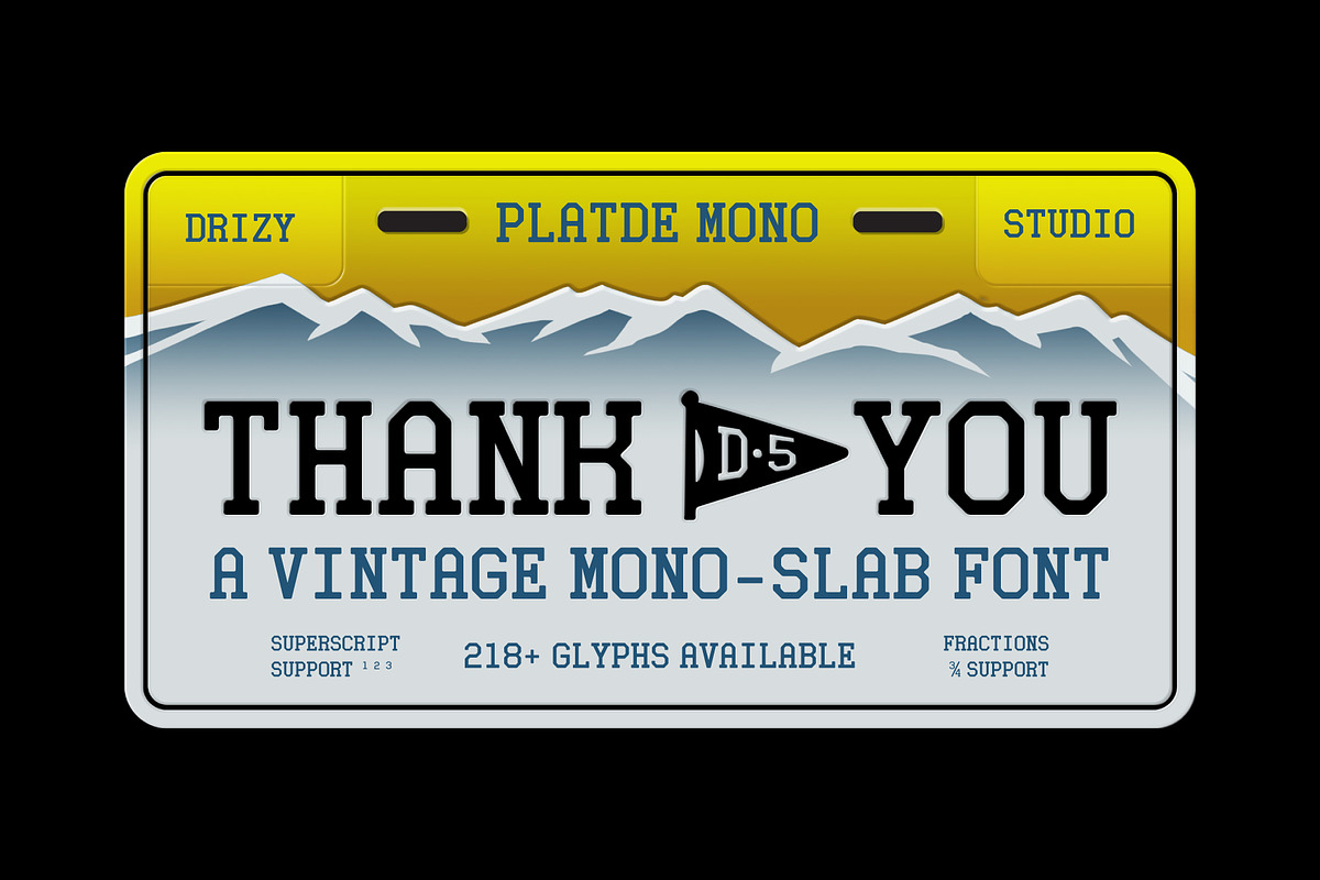Platde - Vintage Mono Slab Font, a Sans Serif Font by Drizy (Photo 10 of 10)