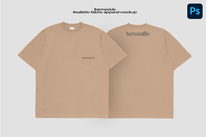 BOXY FIT POCKET T-SHIRT MOCKUP, a Shirt Mockup by Barmecide Mockup Studio