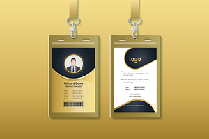 Modern Golden ID Card Design