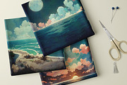 Solitary Seas - Watercolor Oceans, an Illustration by Tugcu Design Co. (Thumbnail 4 of 8)