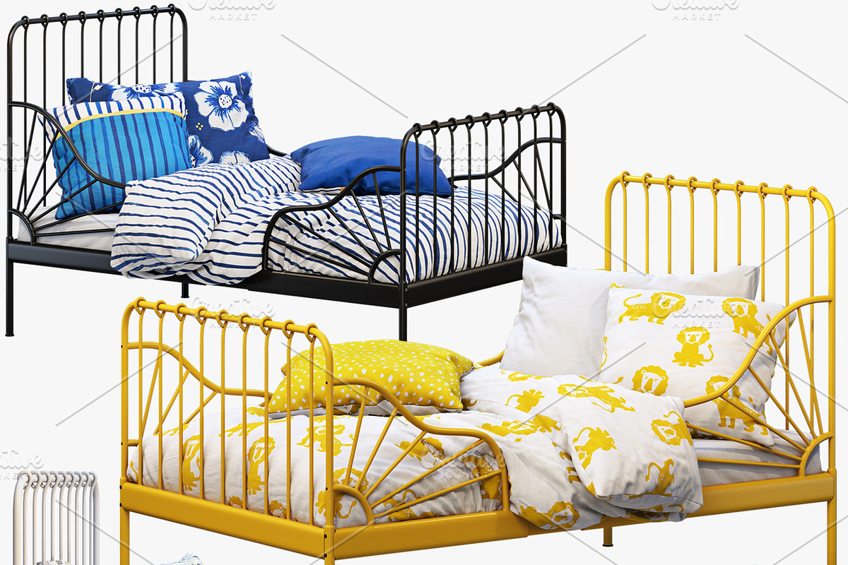 Color metal children's beds 3d model, a Furniture 3D Model by 3dmitruk (Photo 1 of 12)