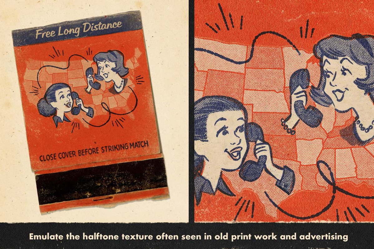DupliTone Halftone Brushes Procreate, a Brush Add-On by RetroSupply Co. (Photo 8 of 17)