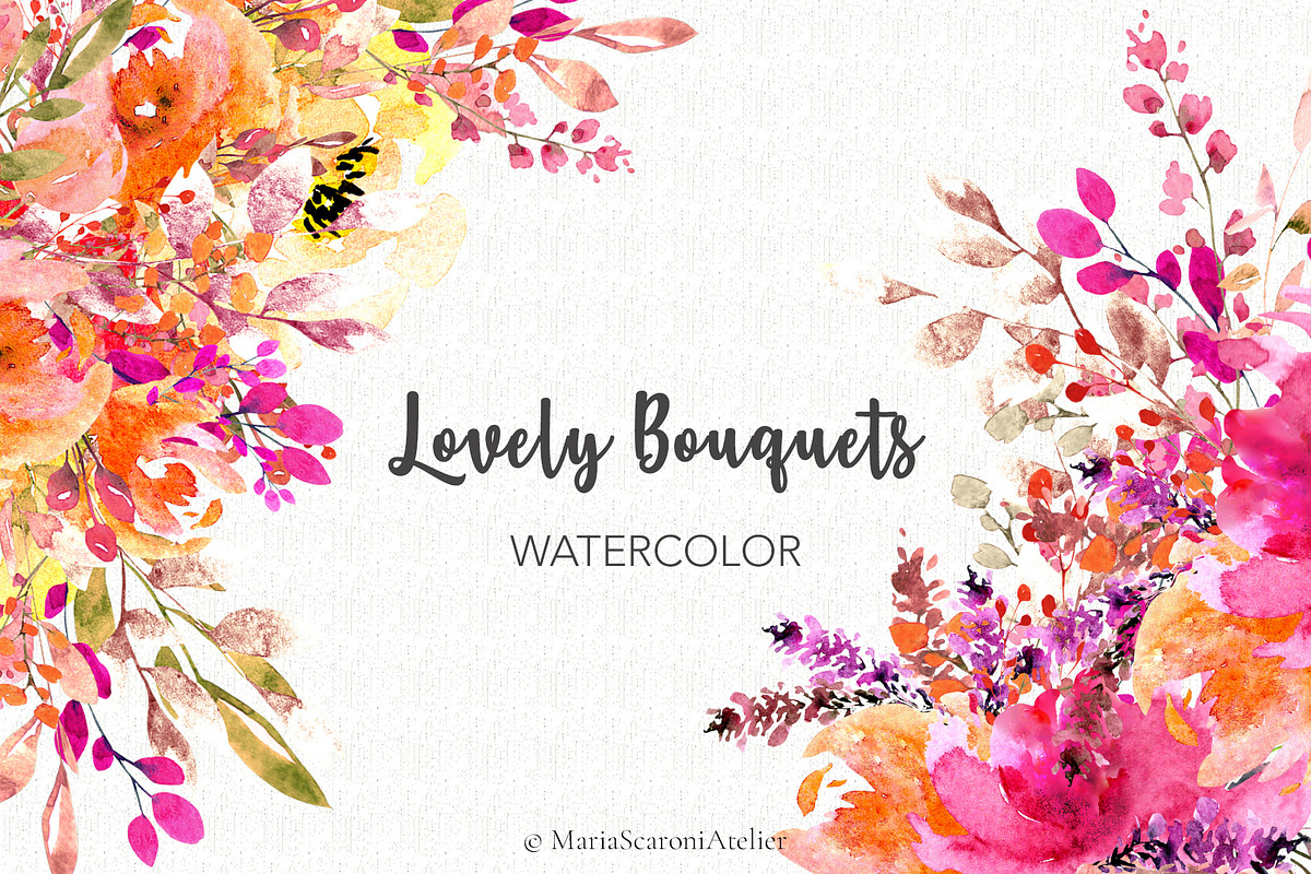 Lovely Bouquets - Watercolor, an Illustration by MariaScaroniAtelier (Photo 8 of 8)