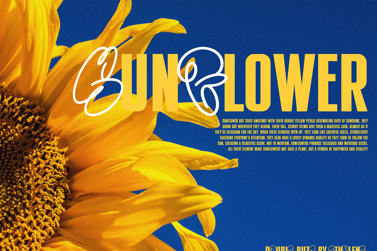 Double Buzz, a Font by ethylene.creative (Photo 9 of 13)