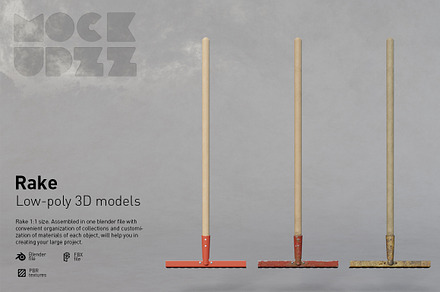 Rake, an Object 3D Model by mockupzz