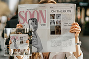 Newspaper mockup with Woman NE-CA-03, a Books & Magazine Mockup by Callistemon Creative (Thumbnail 3 of 7)