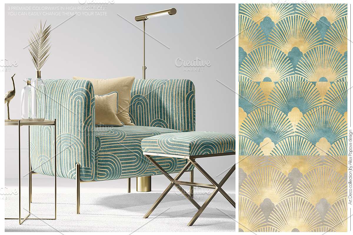 ART DECO Geometry Patterns, a Pattern Graphic by Alisa Fimen Design (Photo 8 of 12)