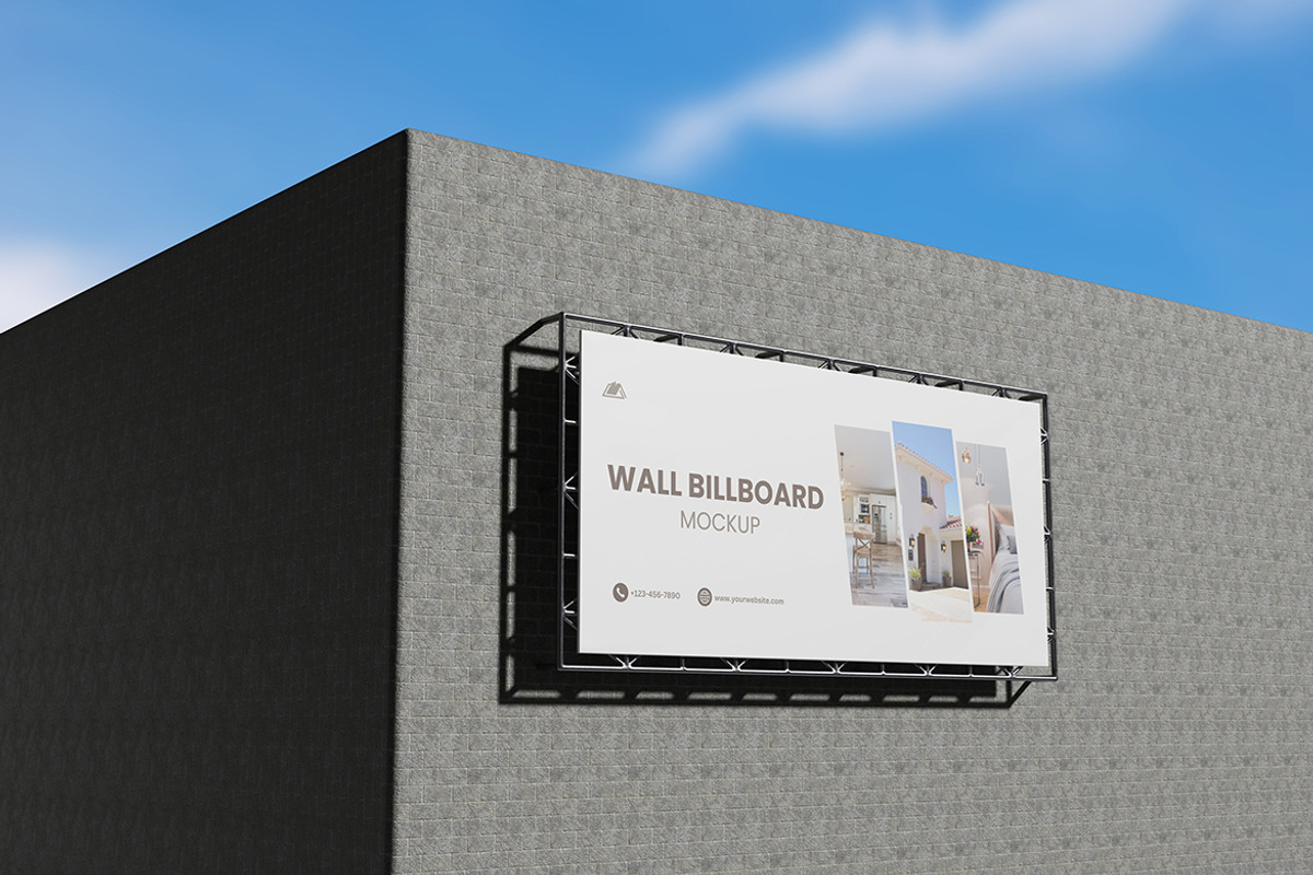 Wall Billboard Mockup, a Product Mockup by MrLetters (Photo 2 of 5)