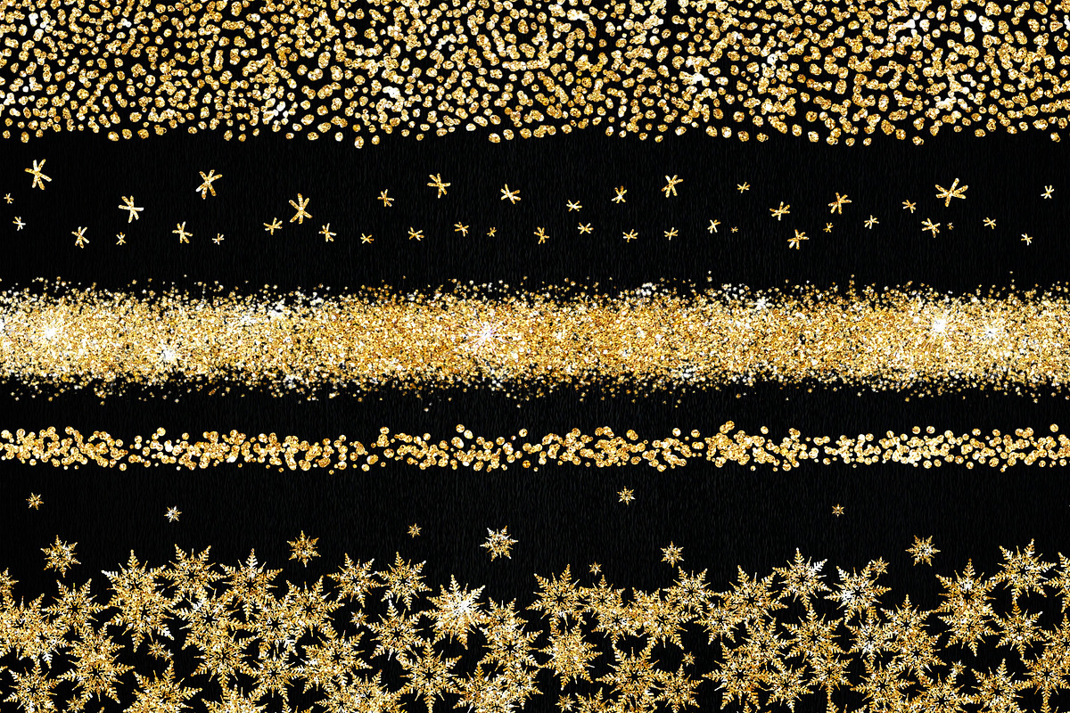 Gold Glitter Overlay Frames Borders, a Texture Graphic by Nifty Template Studio (Photo 3 of 9)