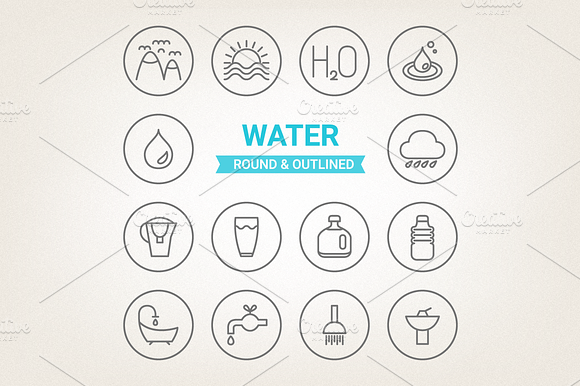 Circle Water Icons