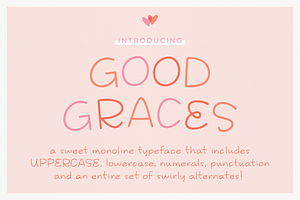 Good Graces |  a cute & playful font