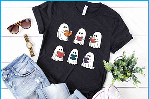 Ghost Reading Books Retro SVG, an Object Graphic by Creativeusart