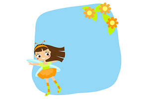 Cute Cartoon Fairy Kids Background