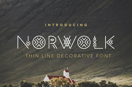 Norwolk - Thin Line Decorative Font, a Symbol Font by Struvictory.art