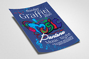 Graffiti Style Music Night Flyer, a Flyer Template by Psd Templates (Thumbnail 2 of 2)