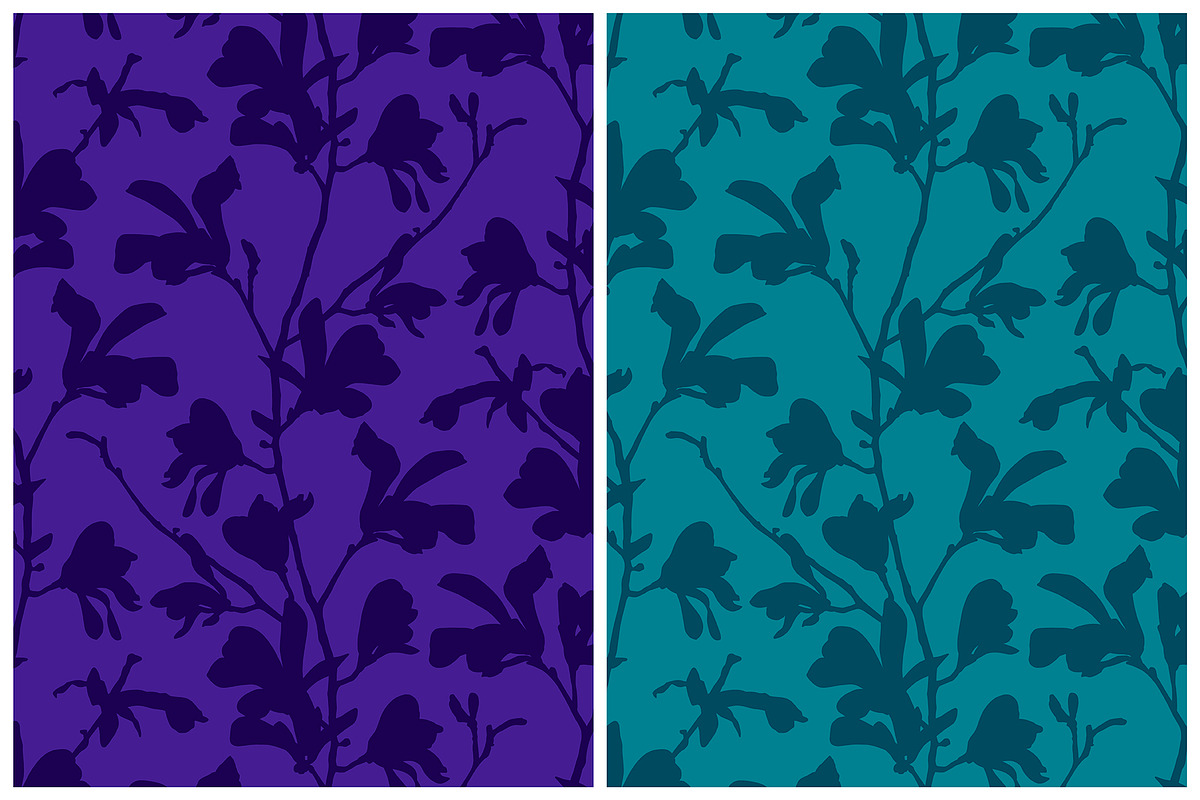 Magnolia flowers blooming set, a Pattern Graphic by Krolja (Photo 6 of 9)