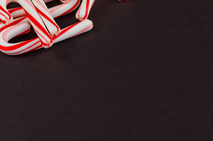 Candy Canes on chalkboard