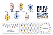 Christmas Doodle Garland Brush, a Brush Add-On by Lunarts Studio (Thumbnail 1 of 6)