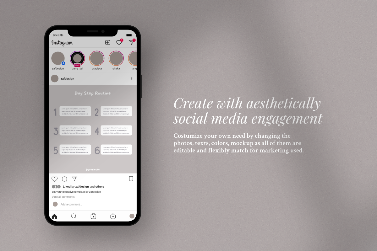 Happy Me - Instagram Canva Template, a Social Media Template by ZAF Studio (Photo 2 of 7)