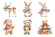 Christmas Woodland Animals, an Illustration by Design Market (Thumbnail 4 of 4)