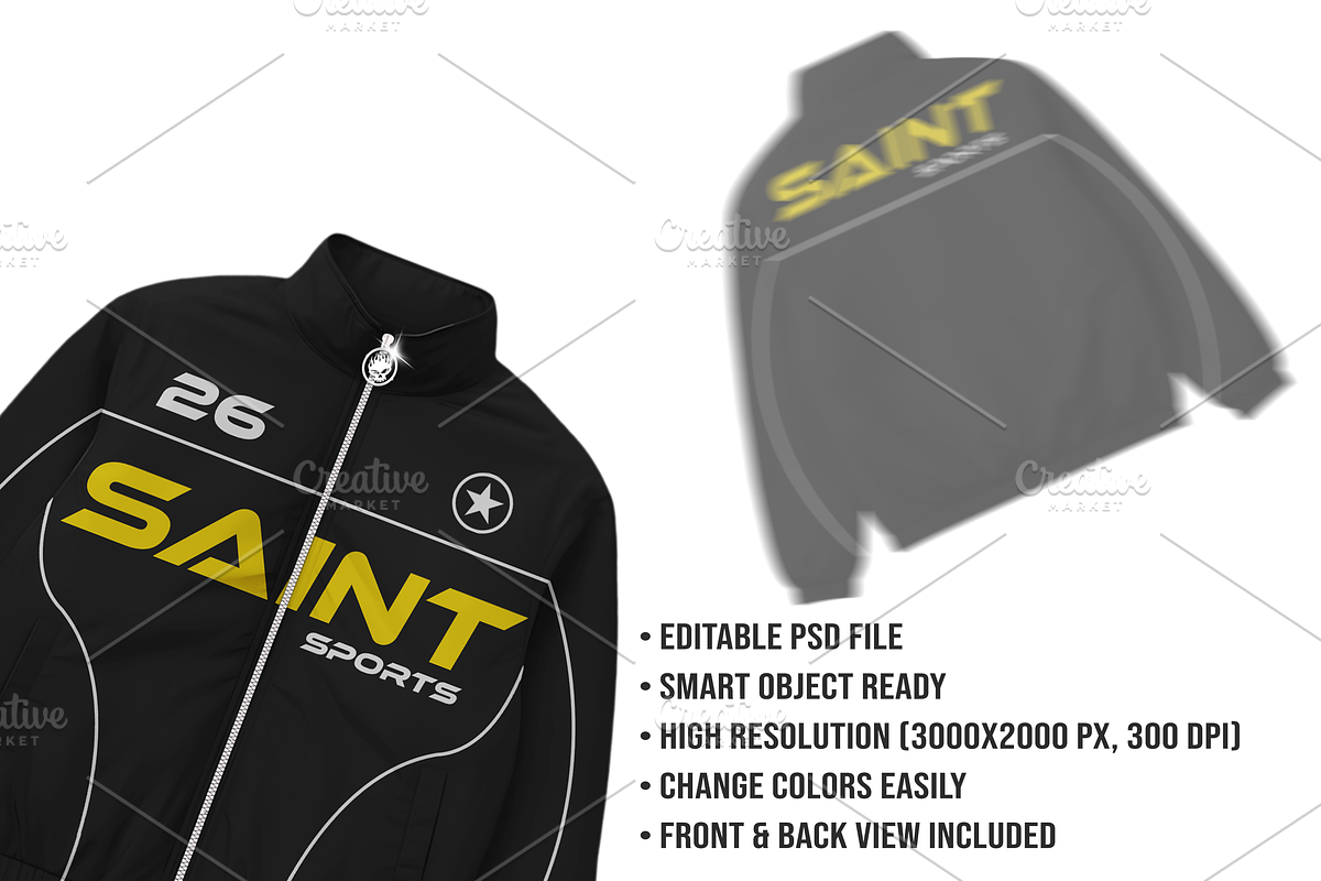Bomber Jacket Mockup – Editable PSD, a Hoody Mockup by std.badboy (Photo 3 of 4)