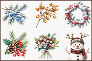 Watercolor Winter Berry Christmas Se, an Illustration by Sublimation Artist (Thumbnail 3 of 6)