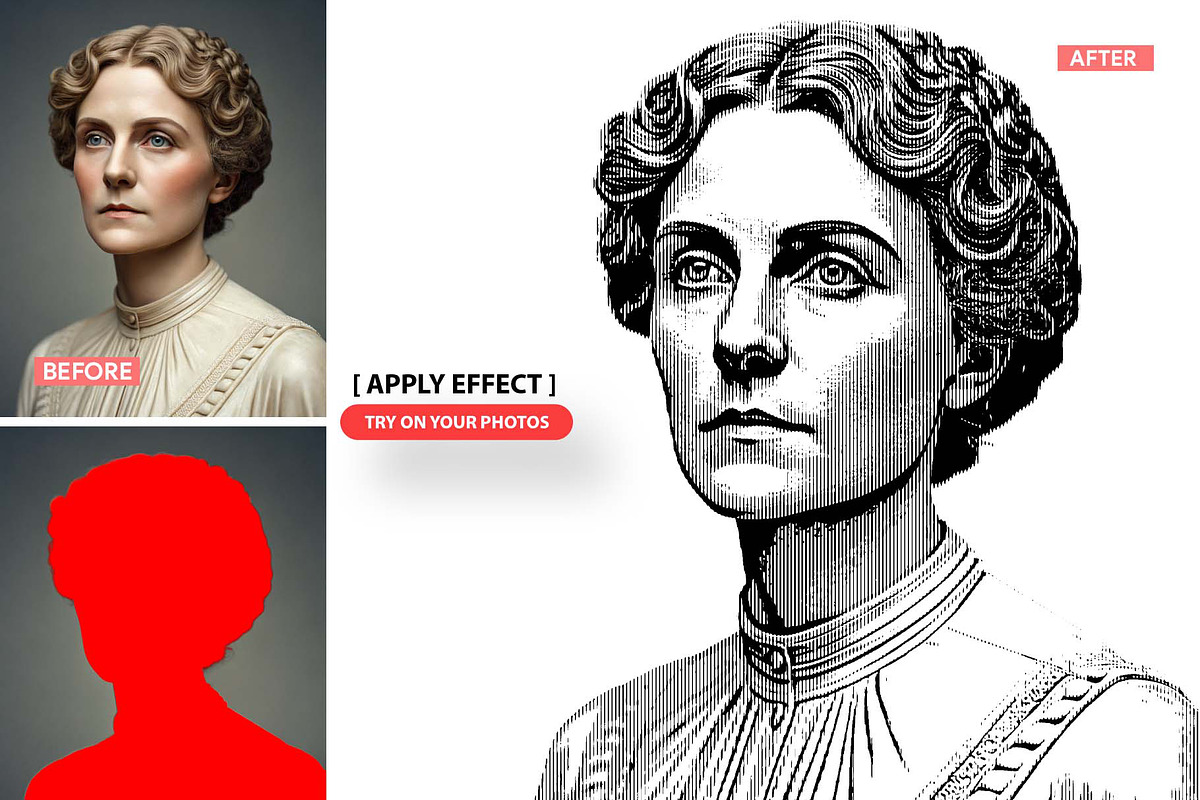 Old School Engraved Portrait Action, an Action Add-On by MRI STUDIO (Photo 2 of 12)