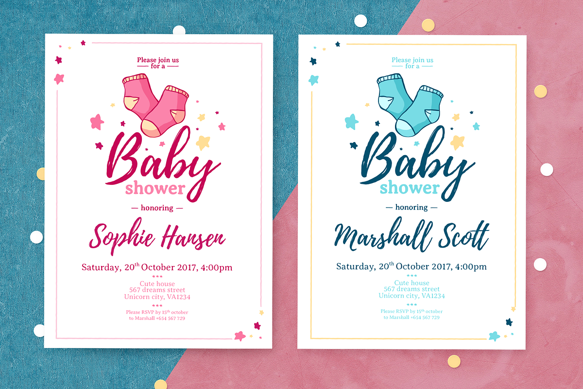 Boy&Girl - Baby Shower Invitation, a Card Template by Uniyok (Photo 1 of 4)
