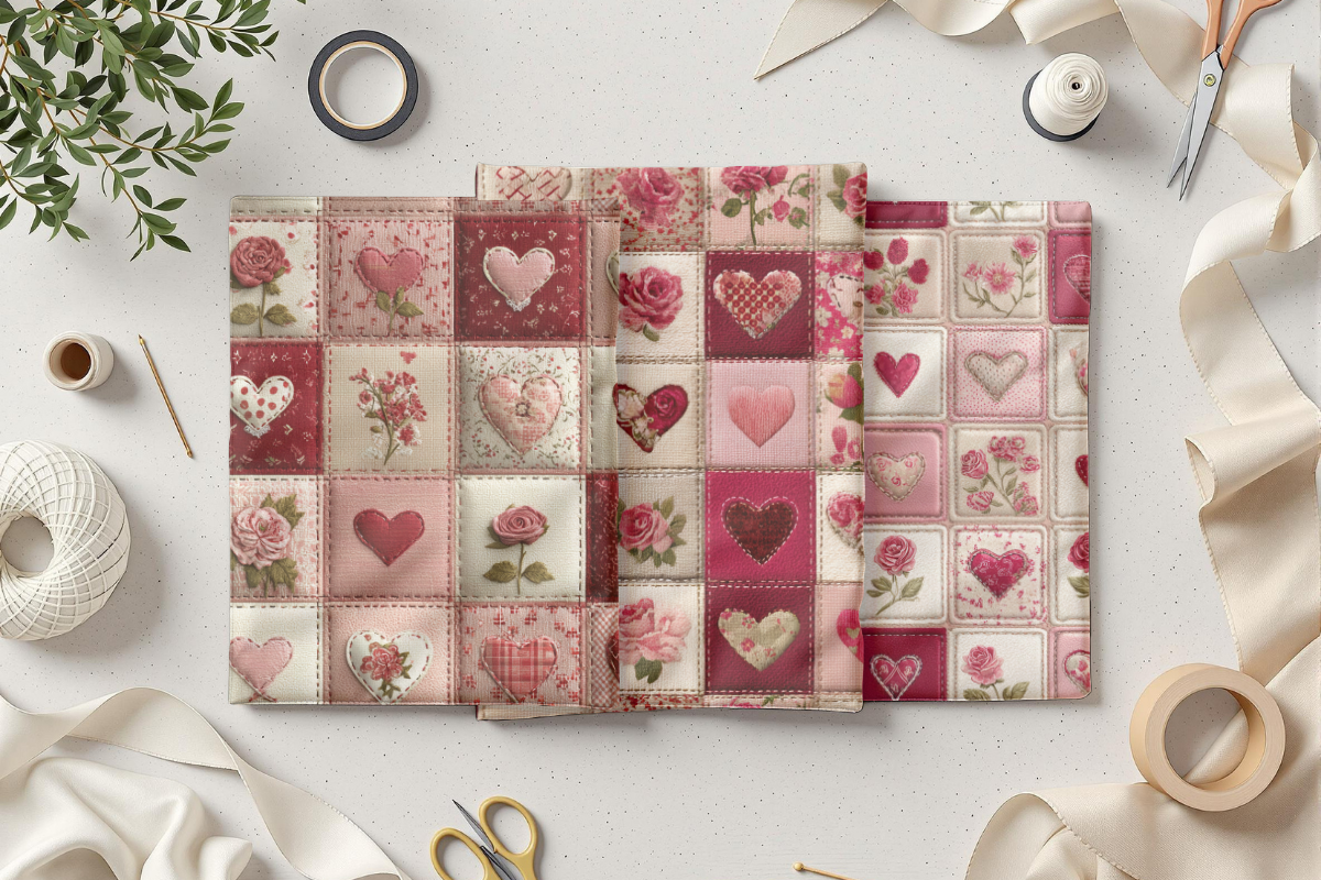 Valentines Patchwork, a Pattern Graphic by Sian Elizabeth Designs (Photo 2 of 6)