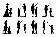 Mom and Son Black Silhouette Bundle, an Object Illustration by Gfx Expert Team (Thumbnail 2 of 3)