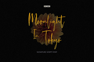 Moonlight In Tokyo Signature Font