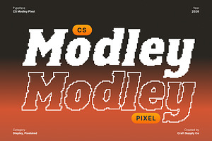 CS Modley Pixel, a Slab Serif Font by Craft Supply Co.