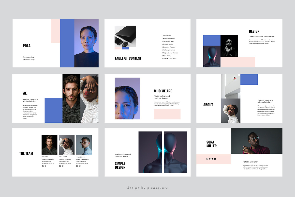 POLA - Keynote Design Template, a Presentation Template by PixaSquare