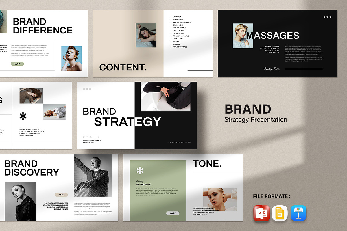 Brand Strategy Presentation Template, a Presentation Template by Spark_Creative (Photo 1 of 6)