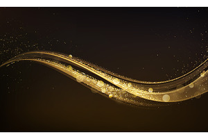 Abstract shiny gold glitter design