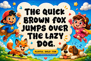 Dron Boom a Playful Cartoon Font, a Handwritten Font by Bayuktx (Thumbnail 4 of 7)