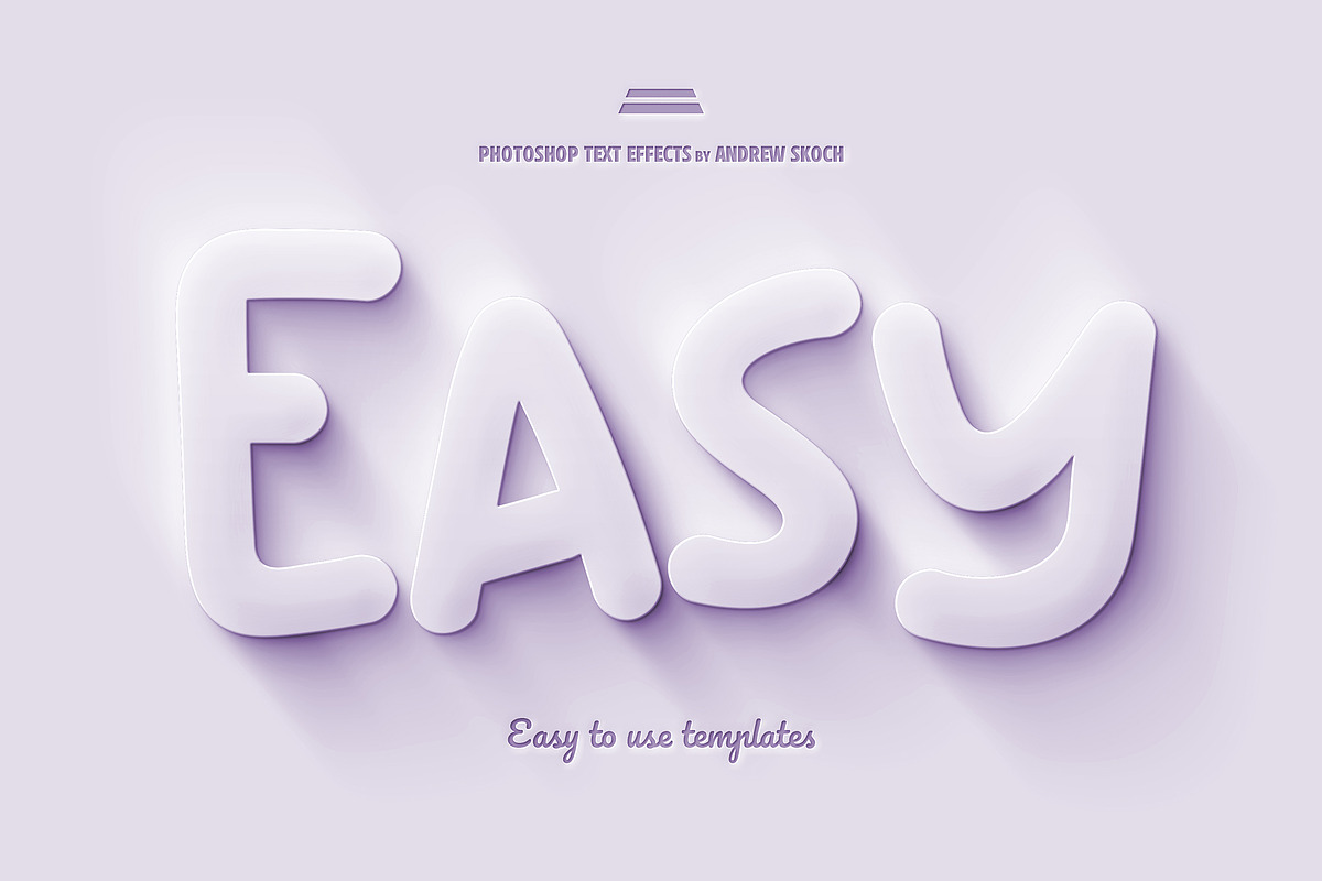 Clay 3D Text Effect, a Design Template by Andrew Skoch Design