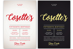 Simple Birthday Invitation, a Card Template by KiraYamato Design Studio